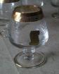 6 Cognacschwenker Muranoglas mit Goldrand Kristall handgearbeitet